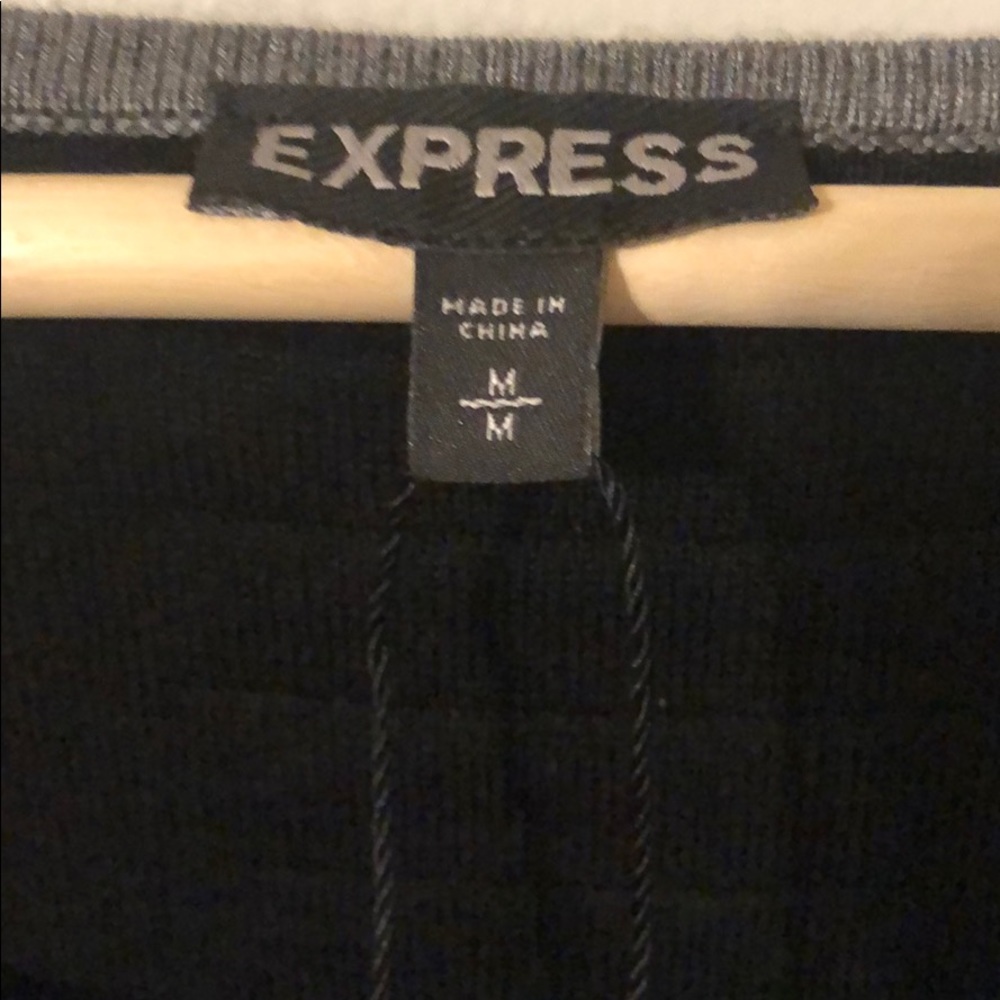 Express Gray & Black Ripped Distressed Sweater - Picture 3 of 6
